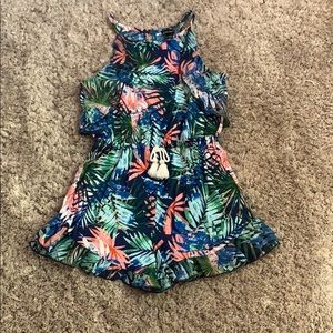 Art class floral print romper
